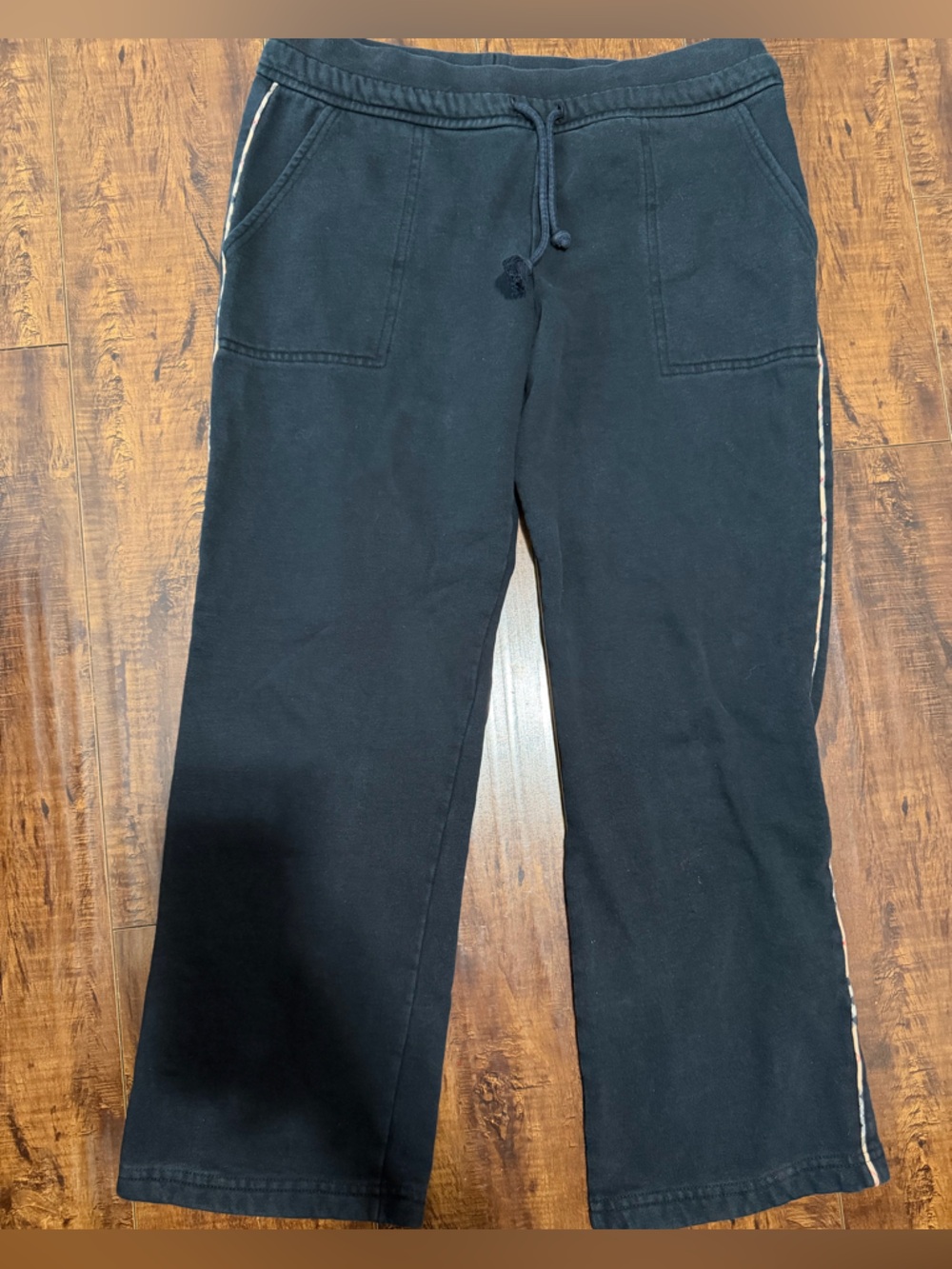 Women's Vintage Burberry Black Sweatpants (Size Women's S)